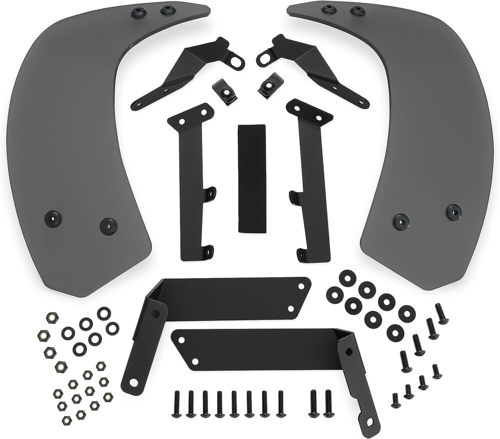 Motorcycle Smoke Wind Deflectors Windscreen with Mounting Hardware